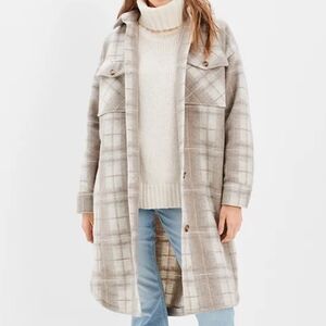 AMERICAN EAGLE Long Plaid Shacket sz XL
